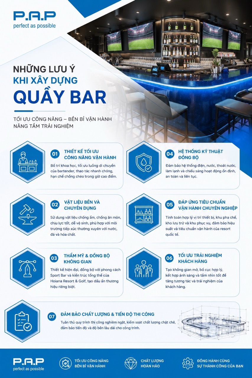 Dự án bếp công nghiệp: thiết kế thi công quầy bar