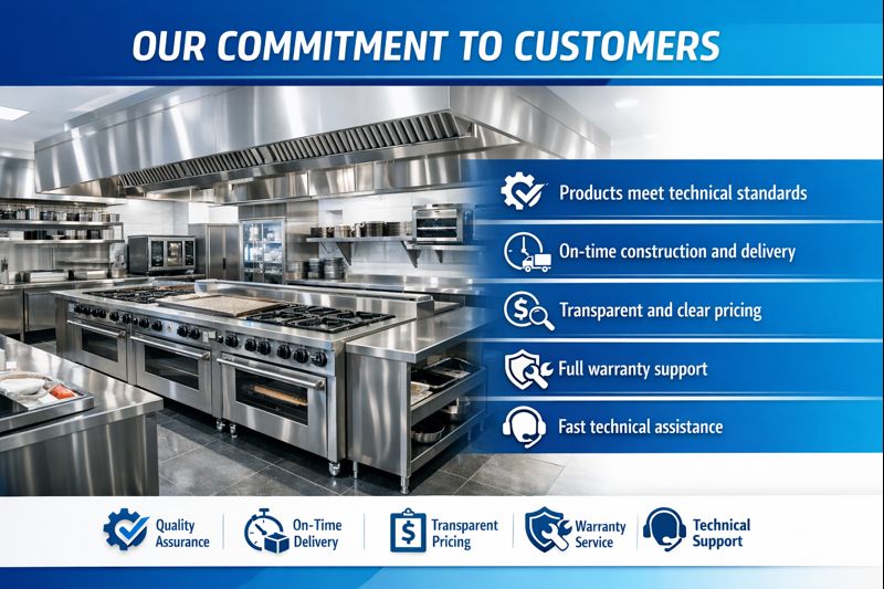 Cam kết khách hàng với thiết bị bếp công nghiệp Đà Nẵng
